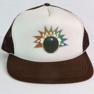 Vintage Bowling Trucker Hat Sunburst Cap Mesh Snapback 90's Pins Ball